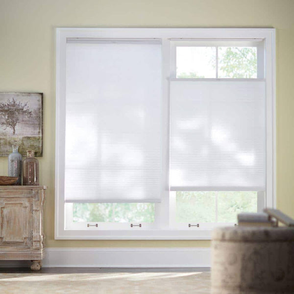 Home Decorators Collection Snow Drift White Top Down Bottom Up Light Filtering Cellular Shade - 63.25 in. W x 48 in. L