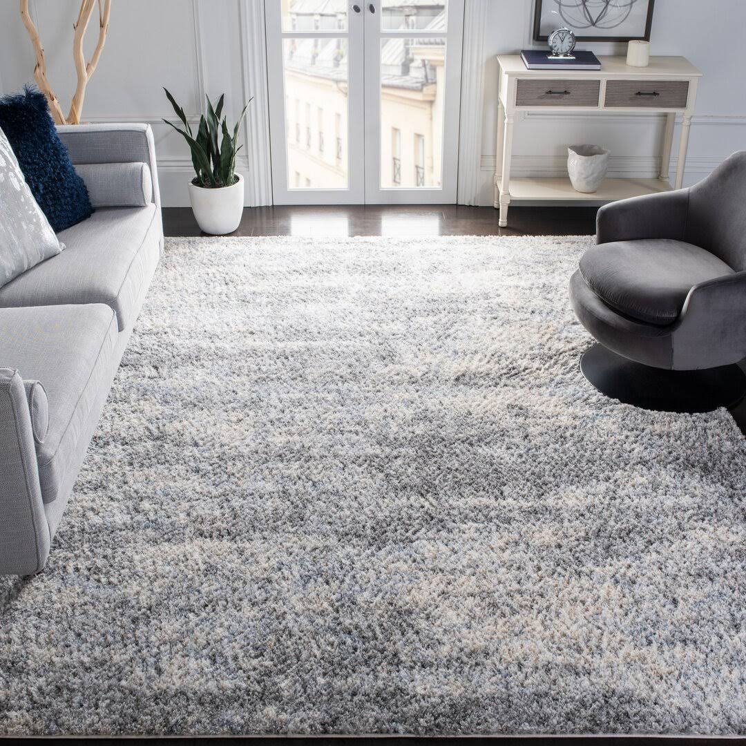 Wrought Studio Rabia Gray/Cream Area Rug, Size: Rectangle 4' x 6'